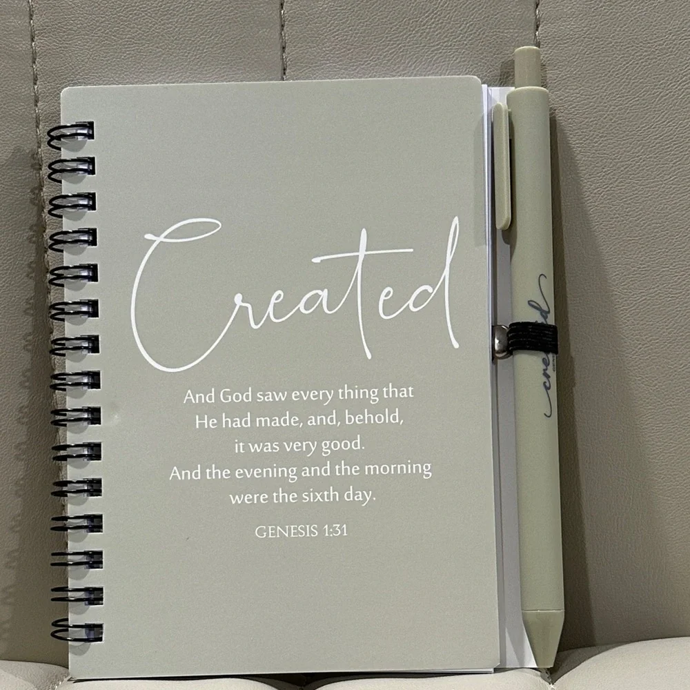 Bible Verse Notebook Trio & Pens Enough Corinthians Strong Philip. Created Genes